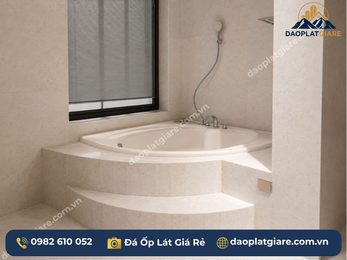 thi công đá phòng tắm nhà ở marble trắng