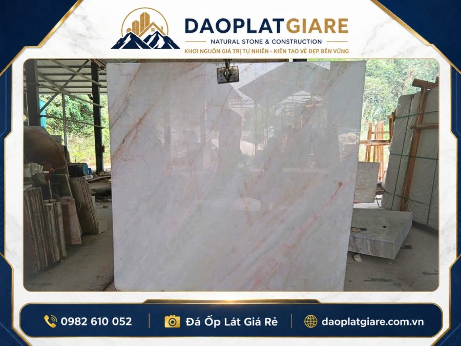 Đá Marble Trắng Vân Hồng Xanh Yên Bái